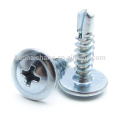 Manufacturer custom made steel zinc coating hex head self drilling screw